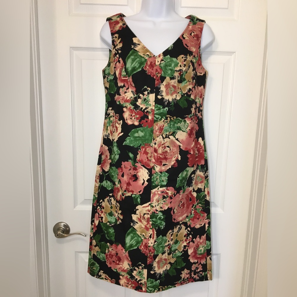 🛍️ SALE! TALBOTS Floral Denim Dress Sz 4